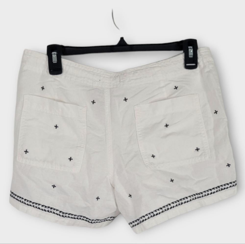 Old Navy Size 6 Linen Blend Embroidered Shorts - Picture 3 of 6